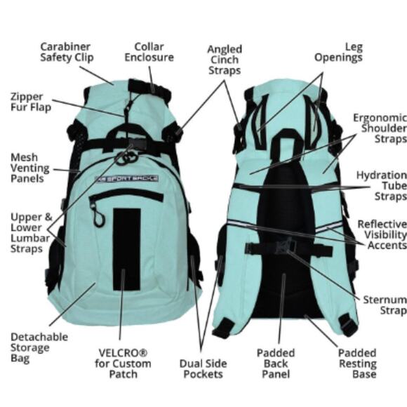 NWT K9 Sport Sack Air 2 Backpack Pet Carrier & Storage Pack Size M - Picture 2 of 16